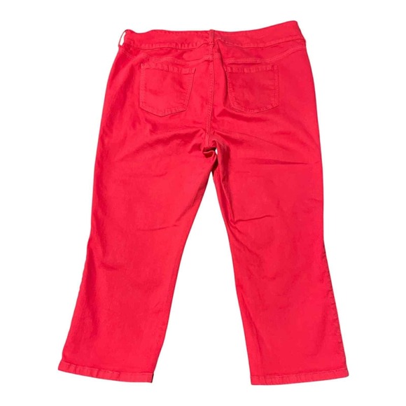 Torrid Crop Jegging Womens 20 Red Super Soft Stretch Denim Cropped Pants Comfort - Picture 2 of 7